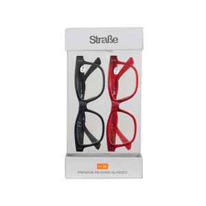 Pack Anteojos Lectura Red/Black Strabe