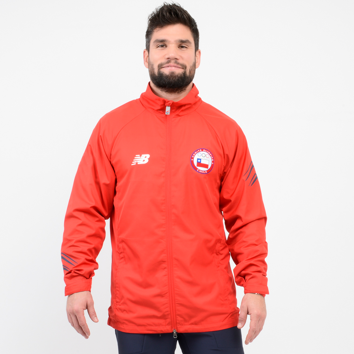 Chaqueta Hombre New Balance Team Chile Presentacion Roja