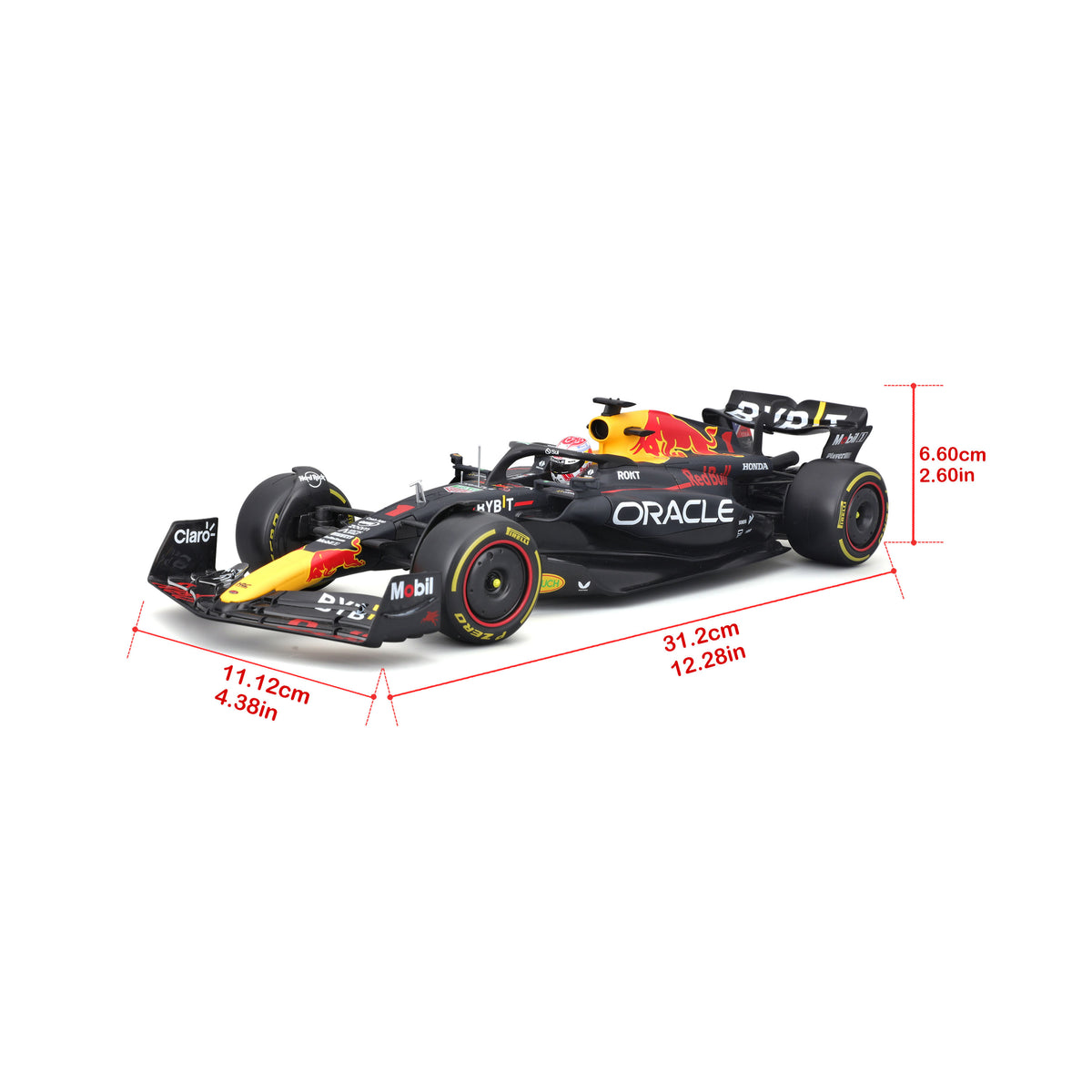 Auto Escala 1:18 Race Oracle Red Bull W/Driver #1 Max Verstappen