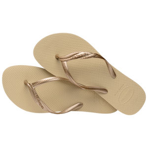 Sandalia Mujer Fantasia Havaiana Dorada