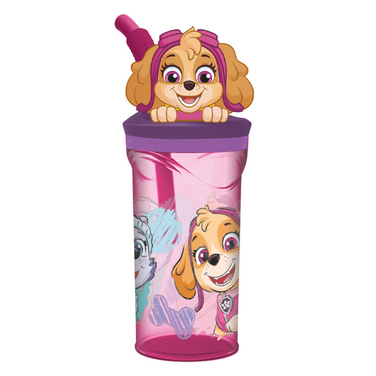 Vaso Con Bombilla Figura 3D Paw Patrol Girl