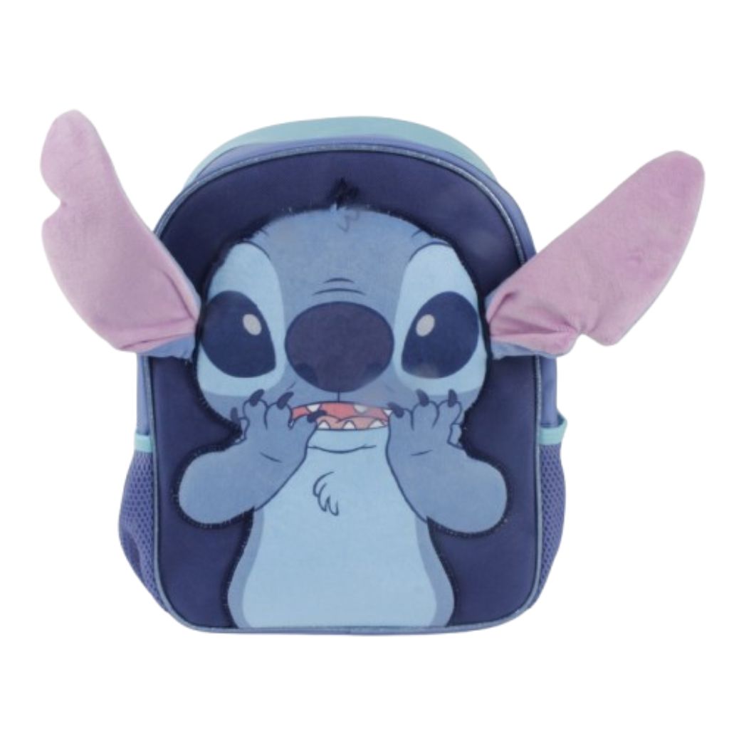 Mochila Infantil Stitch Con Orejas Plush