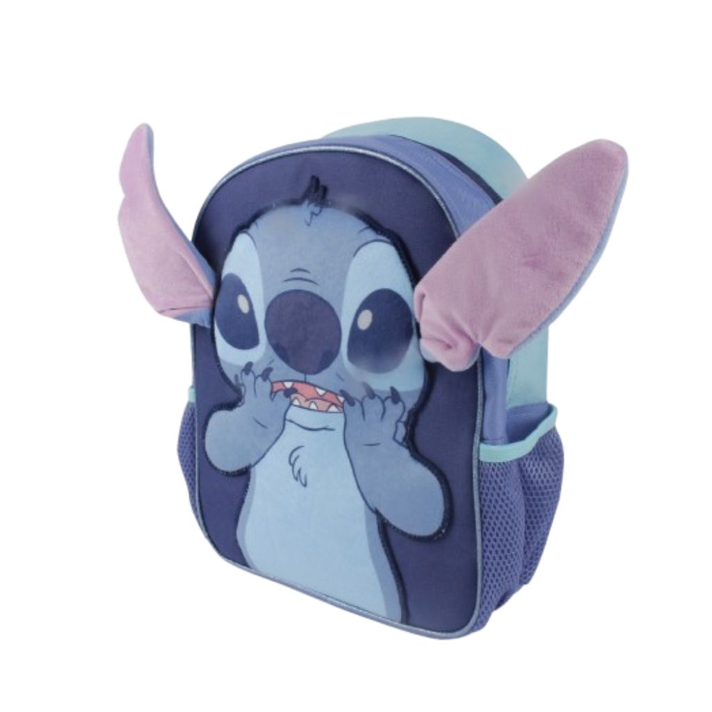 Mochila Infantil Stitch Con Orejas Plush