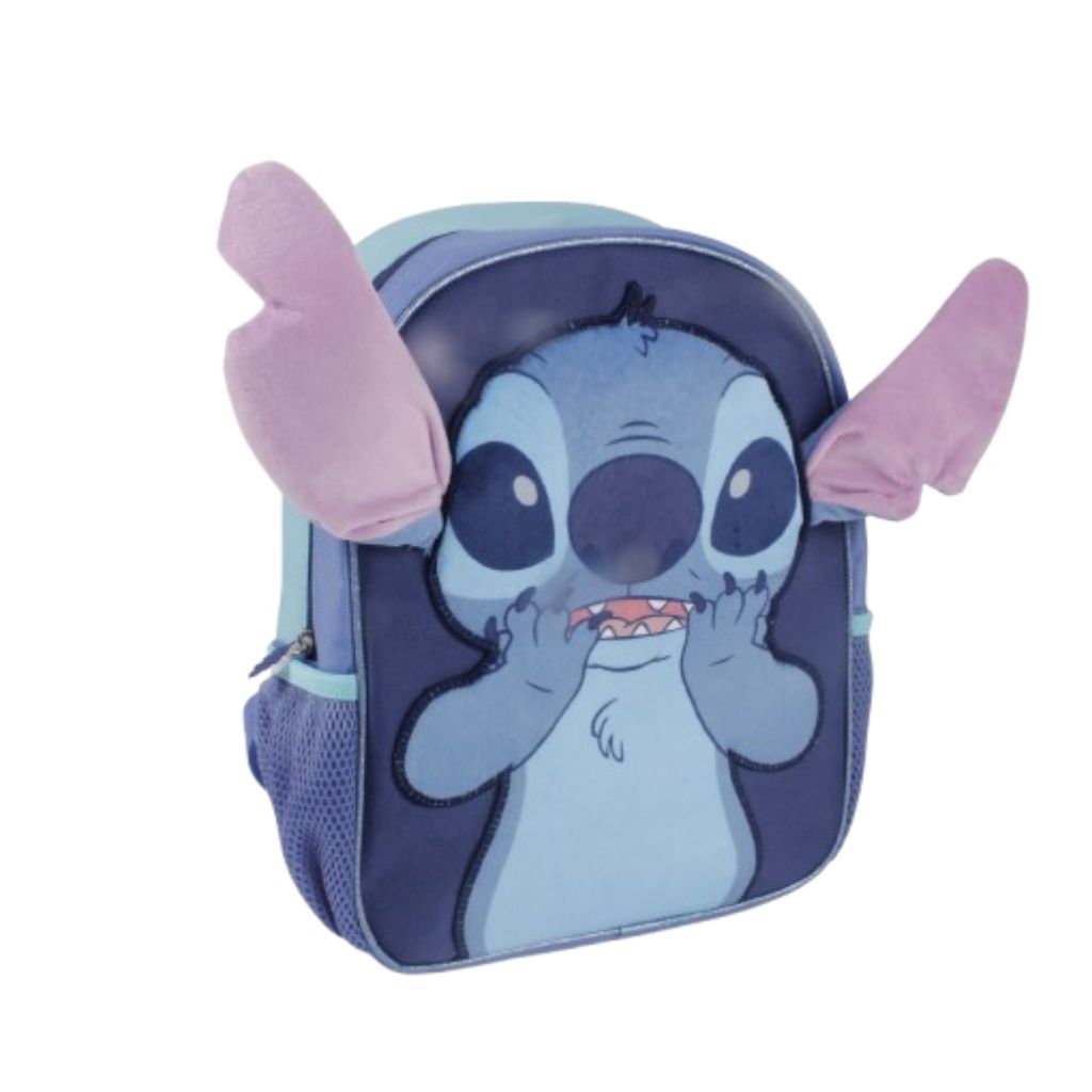 Mochila Infantil Stitch Con Orejas Plush