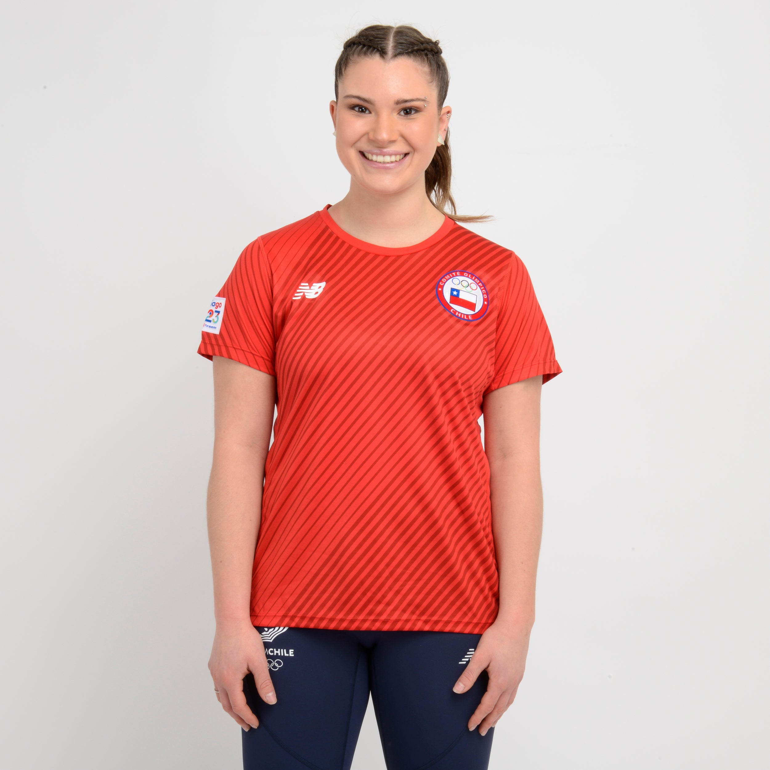 Polera Team Chile Mujer New Balance Roja Tienda Copec