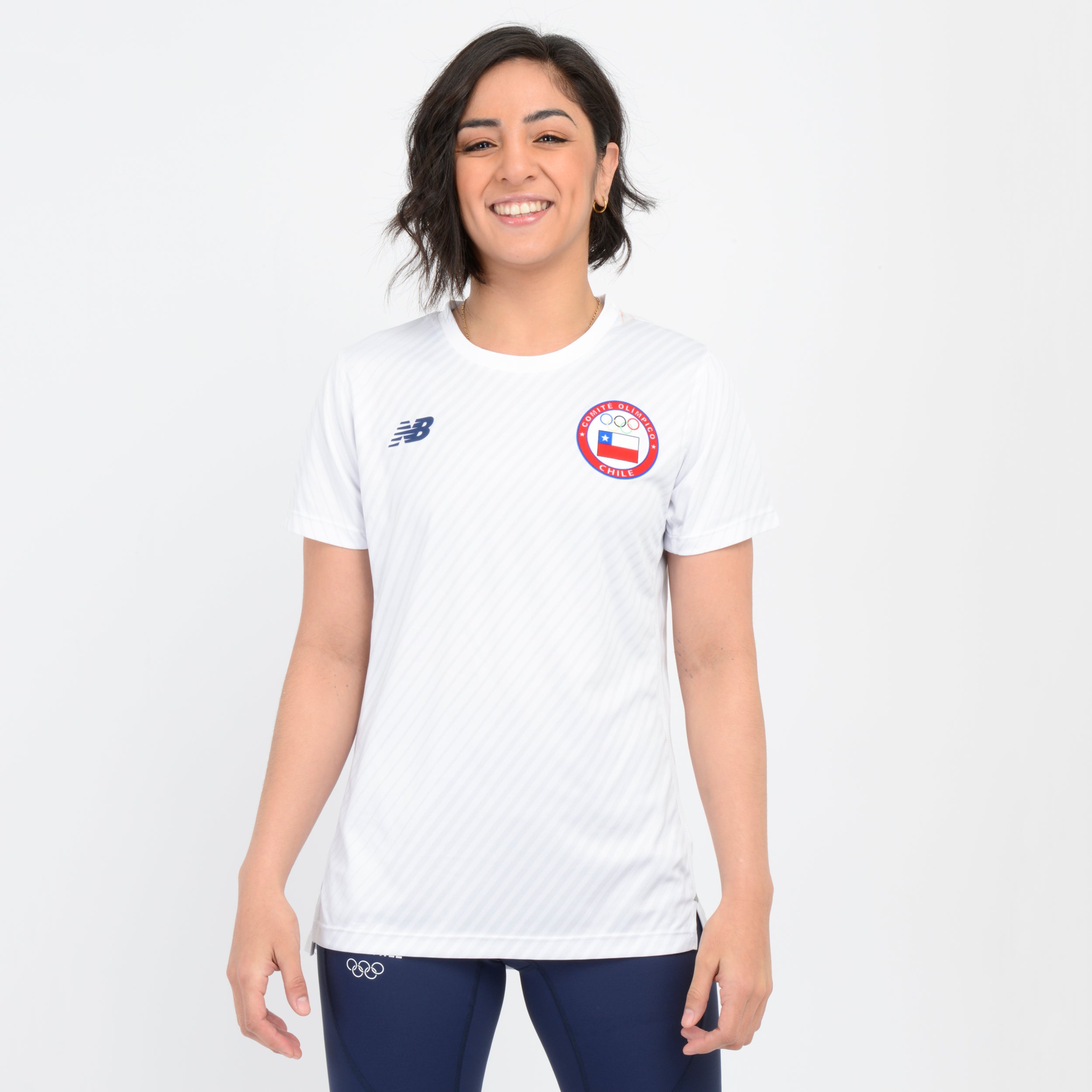 Polera Team Chile Mujer New Balance Blanca Tienda Copec