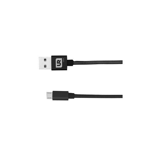 Fabric Micro USB Cable 1m Black