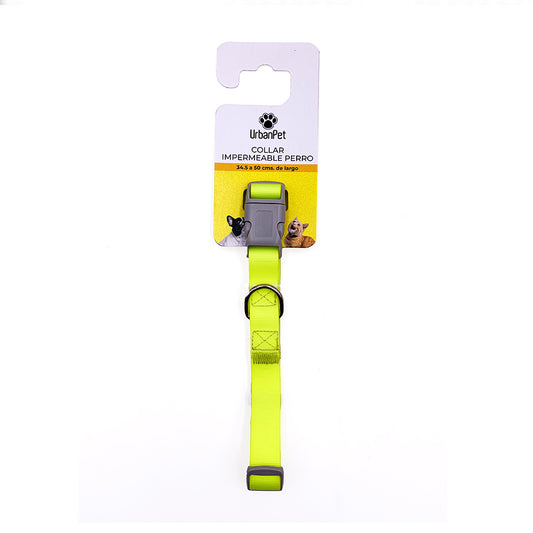 Collar Impermeable Perro Amarillo L