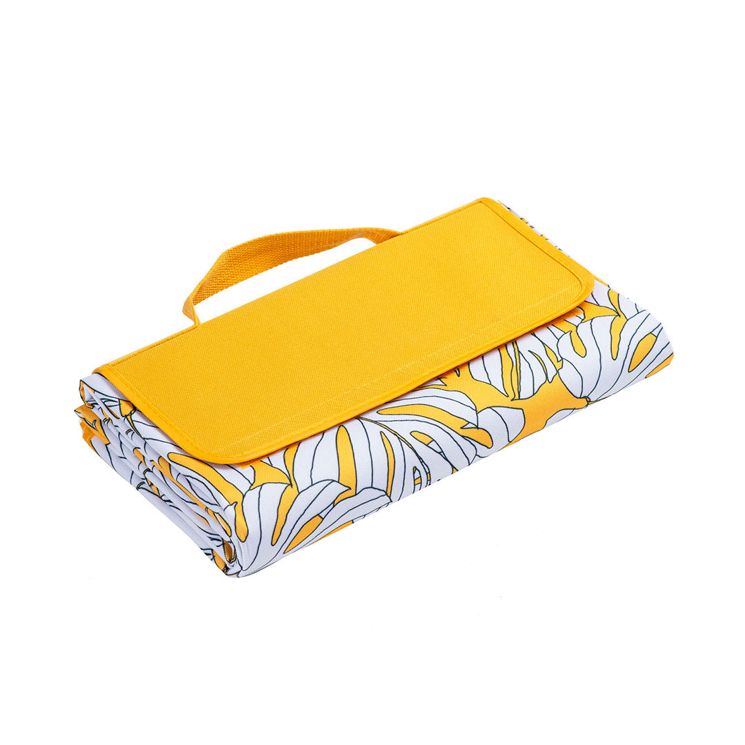 Kit balde plegable celeste/amarillo - Tienda Copec