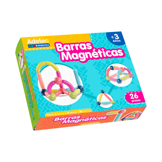 Barras Magnéticas Adetec - 26 Uni Colores Y Formas Surtidas