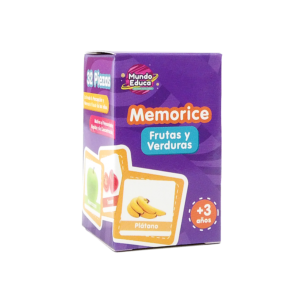 Set 3 Memorice - Animales, Fruta Y Verduras, Objetos - Mundo Educa