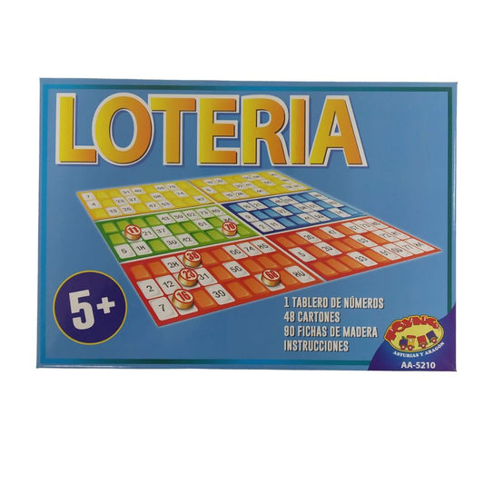 Loteria 48 Cartones Fichas De Madera