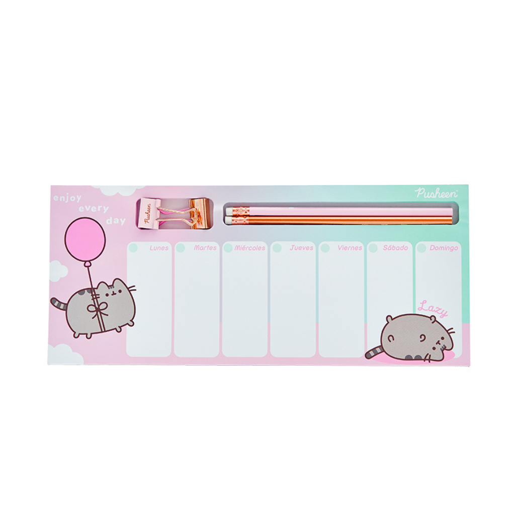 Maw Pusheen - Planner Semanal Con Acceso