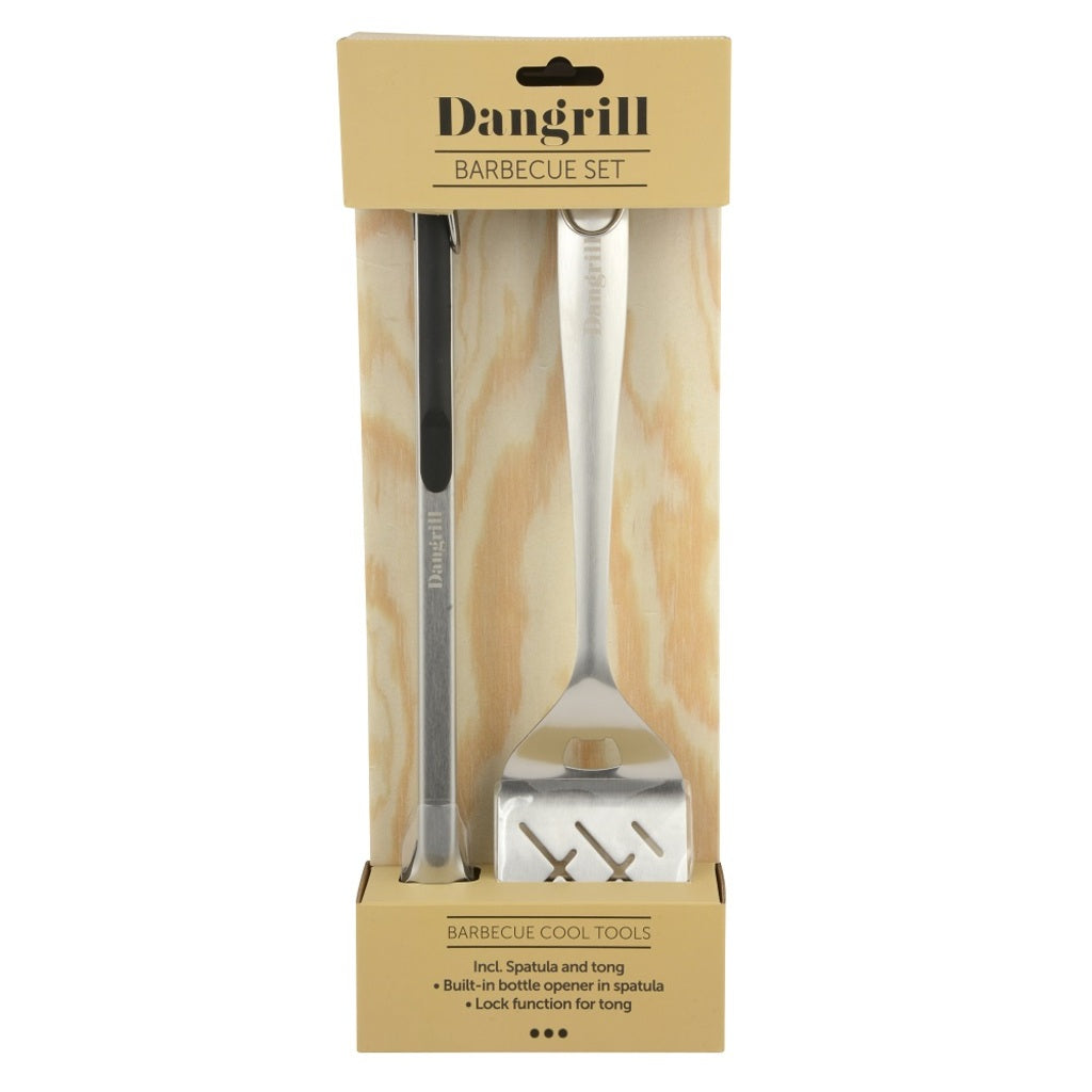 Kit Parrilla Pinza Y Espátula Premium Dangrill