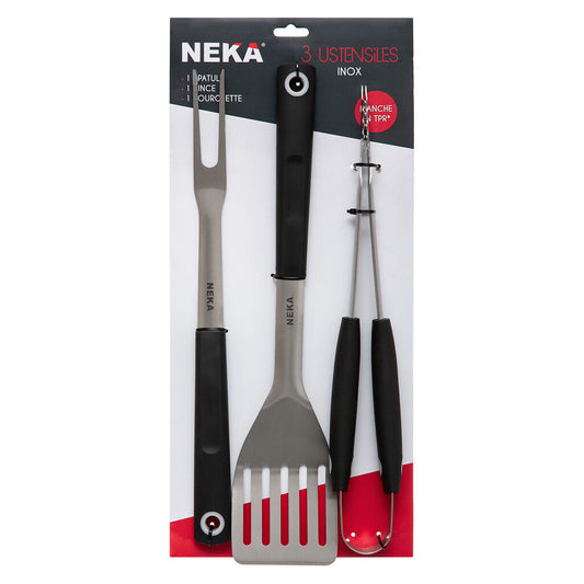 Kit 3 Utensilios Para Parrilla Neka