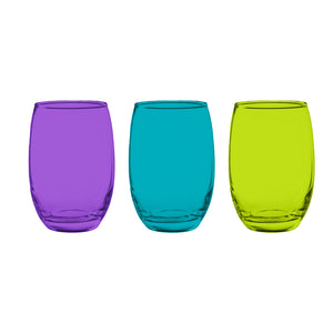 Set 6 Vasos Bajos Mikonos Full Color 460Cc Cristar