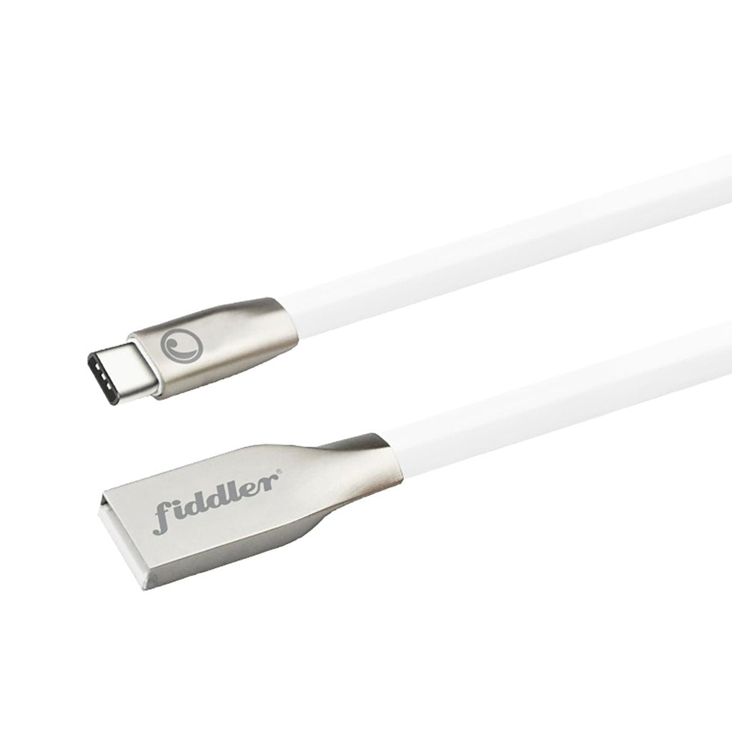 Cable Plano USB A Tipo C 2.0A Blanco