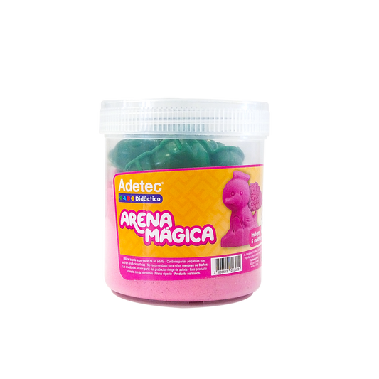 Arena Mágica Color Rosado - 450 Grs 6/Moldes