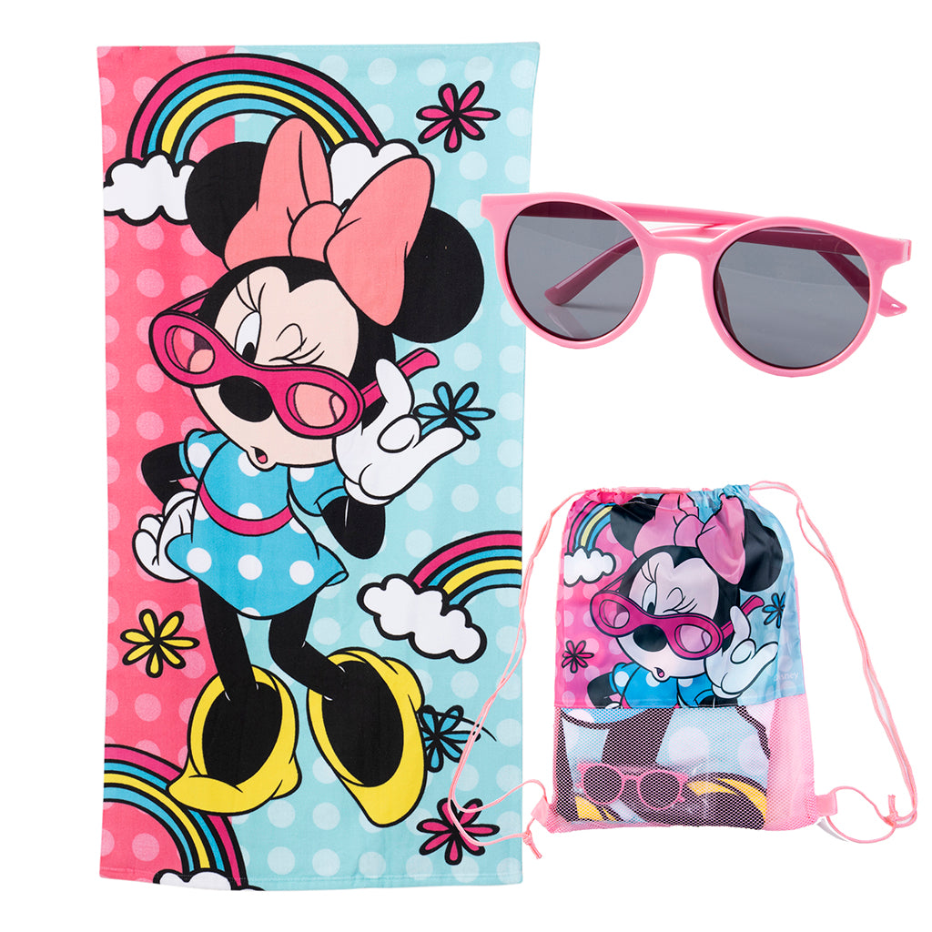 Set Toalla 70X140 Cms + Lentes De Sol UV Minnie