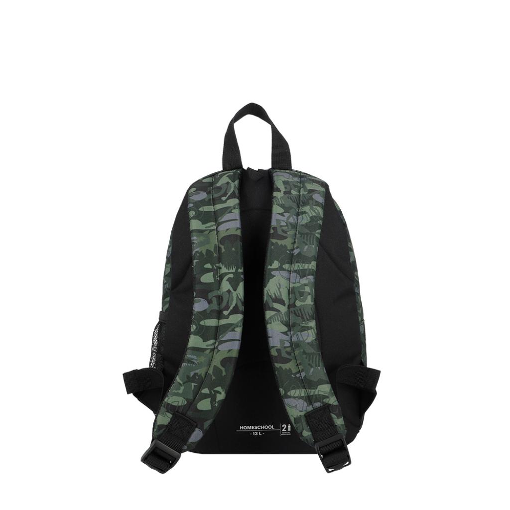 Mochila Saxoline Homeschool 13Lt Dino Negra