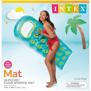 Flotador Colchoneta Inflable Intex 18-Pocket 2 Colores Surtidos