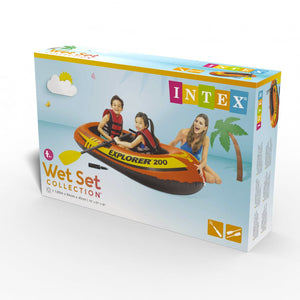 Set Bote Inflable Intex Explorer 200 Para 2 Personas