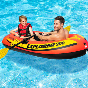 Set Bote Inflable Intex Explorer 200 Para 2 Personas