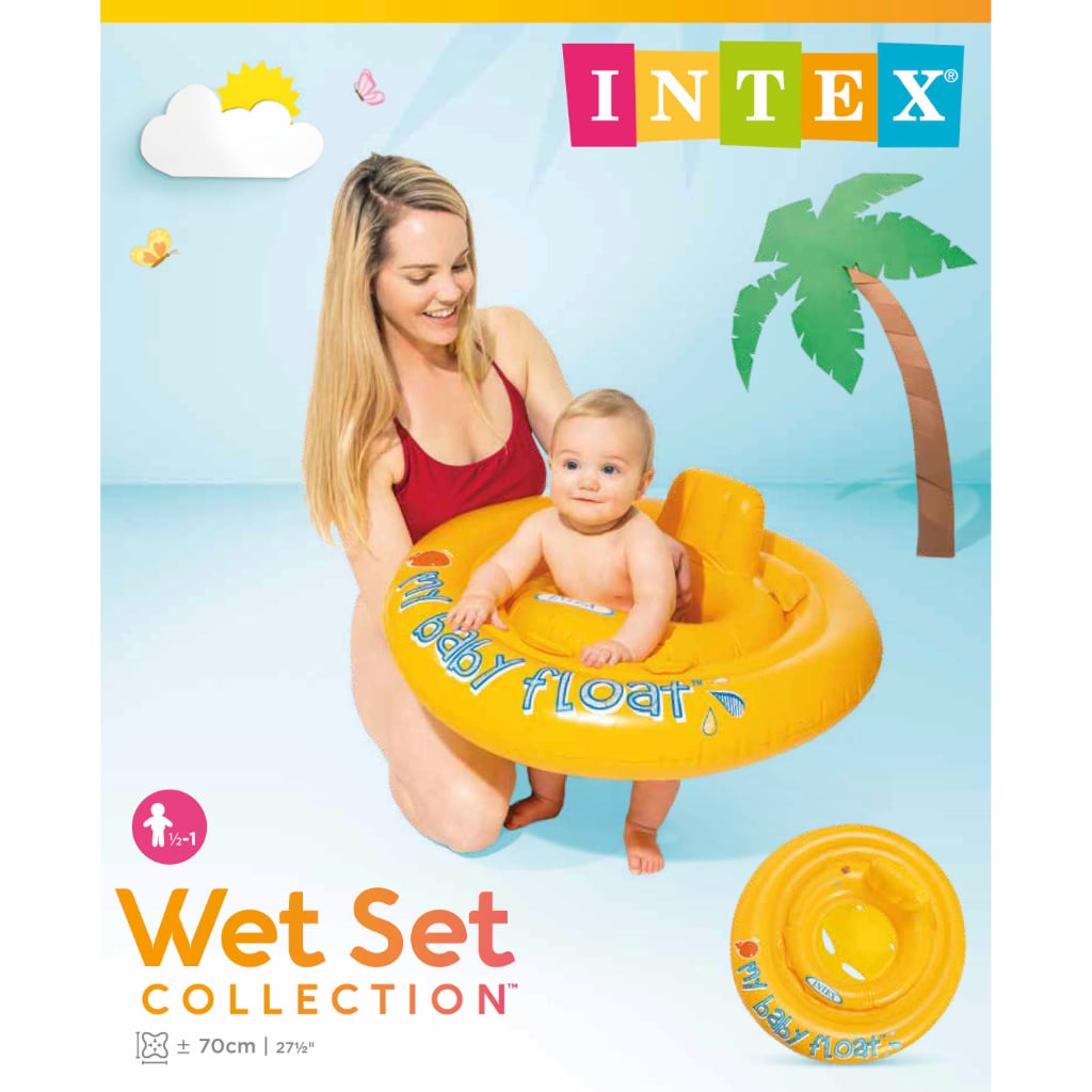 Flotador Inflable Circular Para Bebé Intex My Baby Float 70Cm