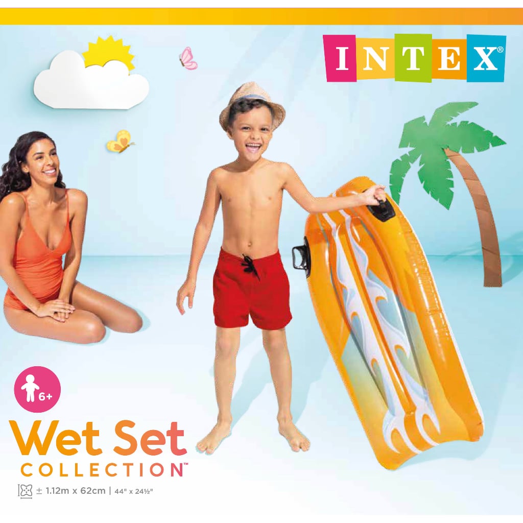 Flotador Inflable Tabla De Surf Intex Joy Riders, 2 Colores Surtidos