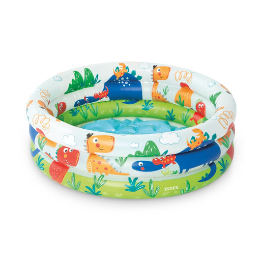 Piscina Inflable Para Bebés Circular Dinosaurios Intex 61 X 22 Cm