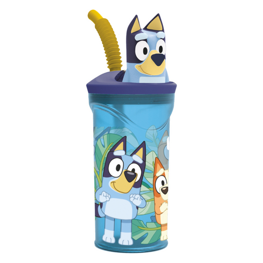 Vaso Con Bombilla 3D Bluey