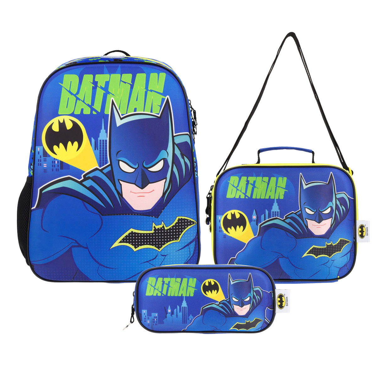 Pack 3 En 1 Mochila, Lonchera Y Estuche Batman