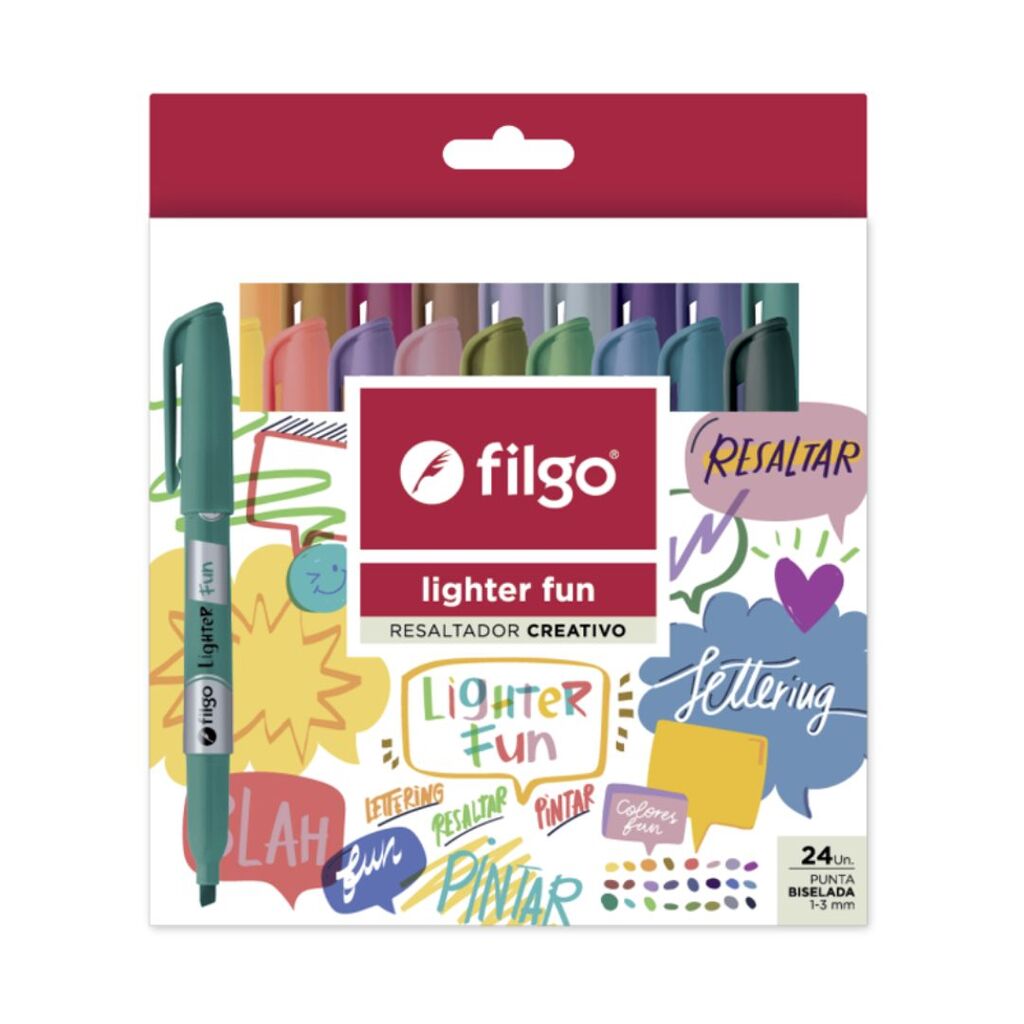 Resaltador Creativo Fino Lighter Fun / Estuche 24