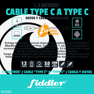 Cable de entrada Tipo C a conexión Tipo C