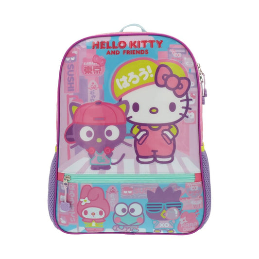 Mochila Hello Kitty Y Amigos Rosada