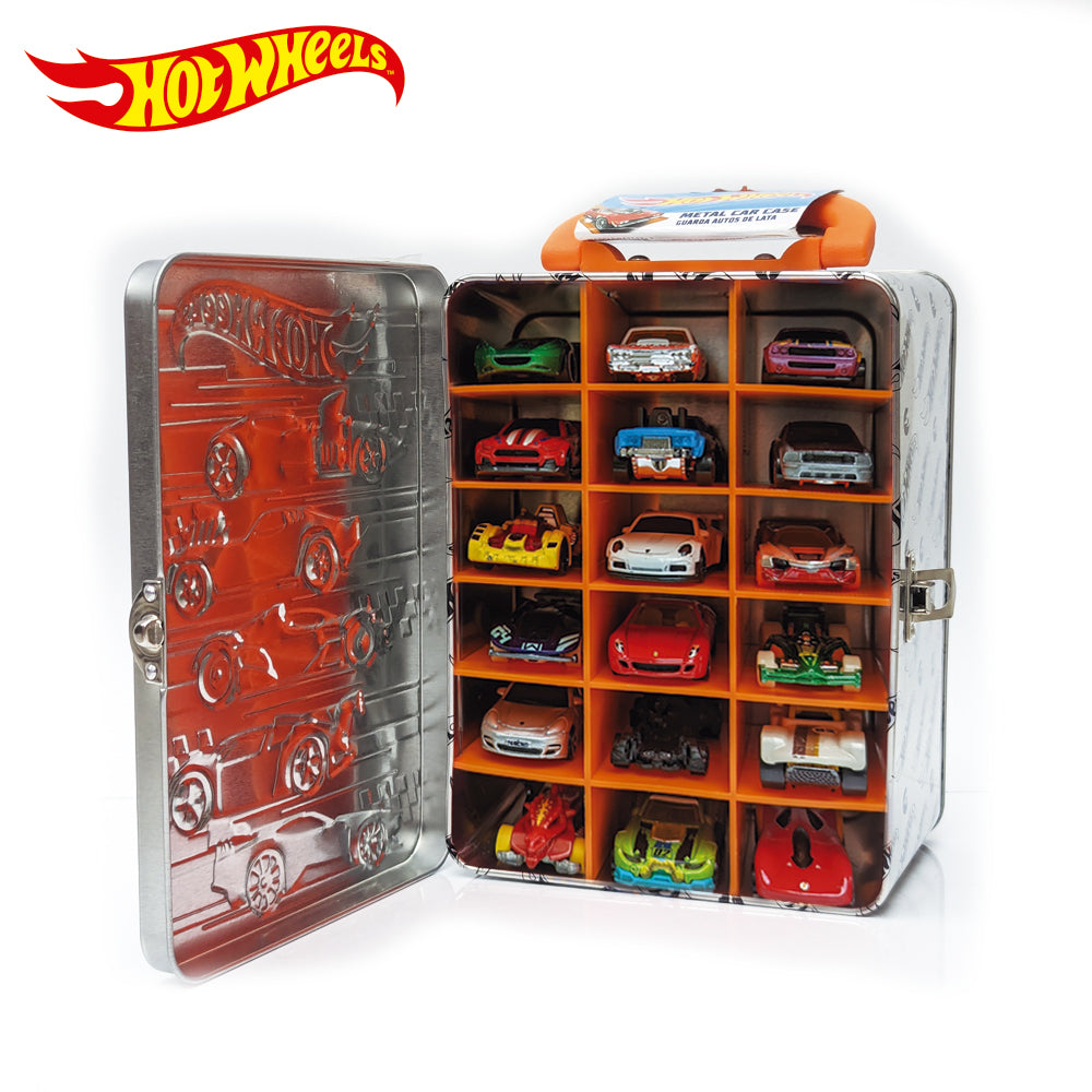 Caja Metálica Portautos Hotwheels