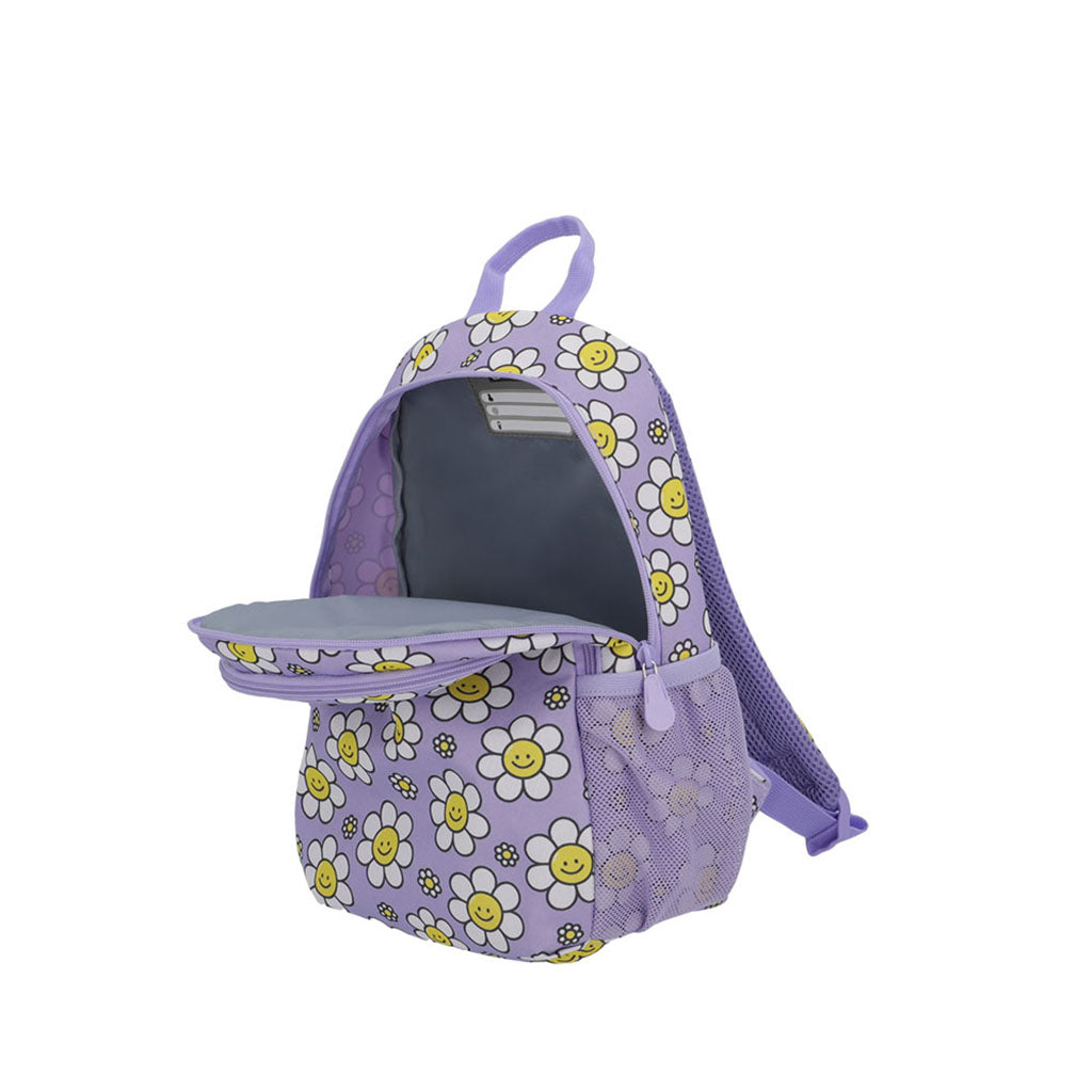 Mochila Saxoline Infantil Homeschool Flores Lila