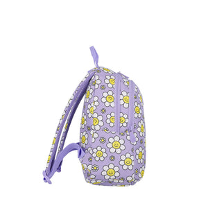 Mochila Saxoline Infantil Homeschool Flores Lila