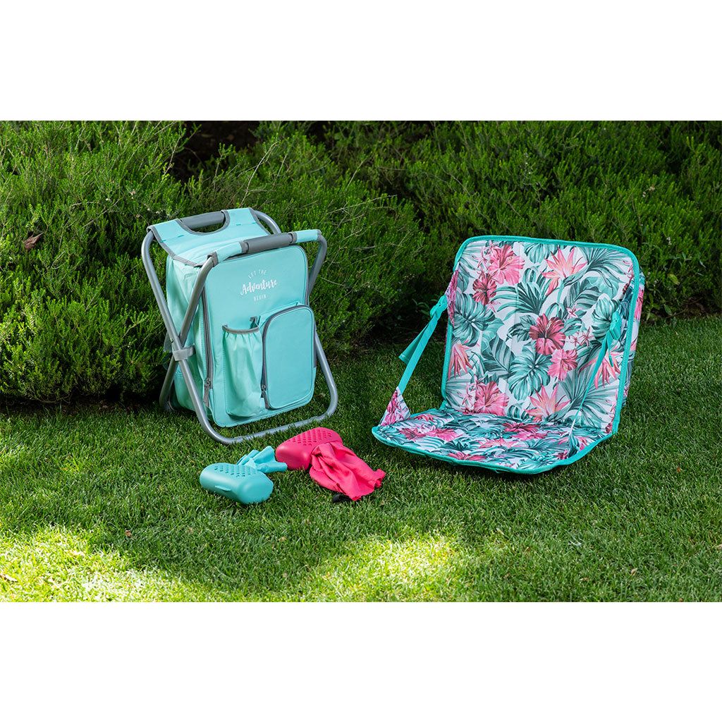 Mochila Cooler Con Silla Aqua Tienda Copec