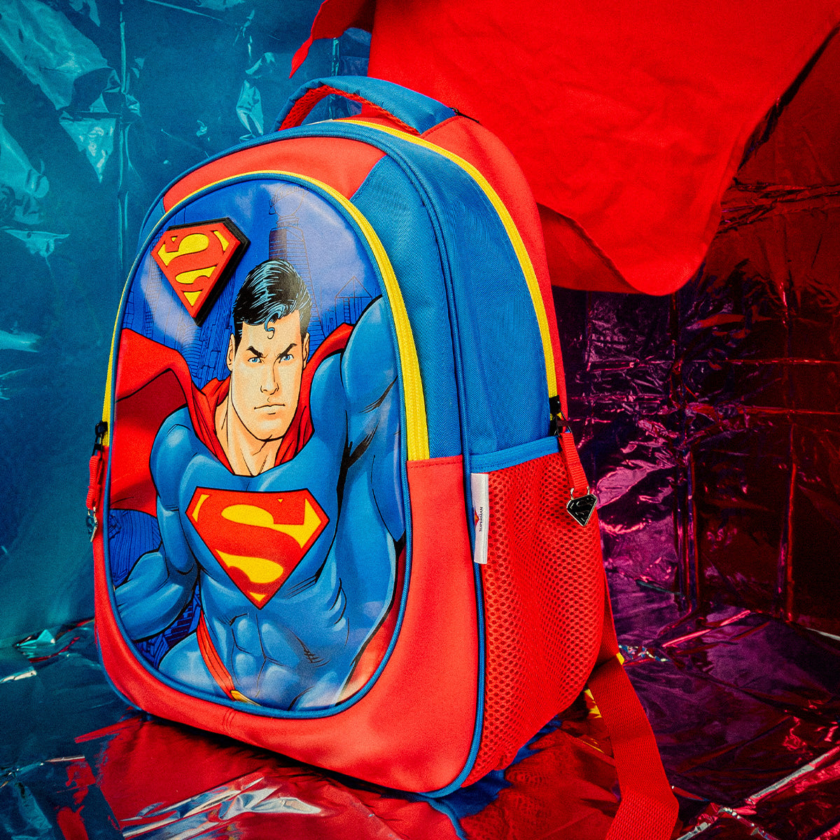 Mochila Superman Con Capa Roja