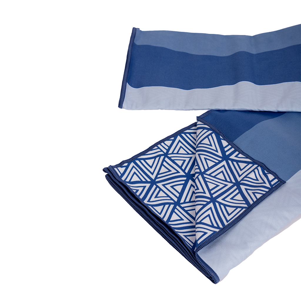 Toalla Playa Microfibra Reversible 85X163Cm Azul