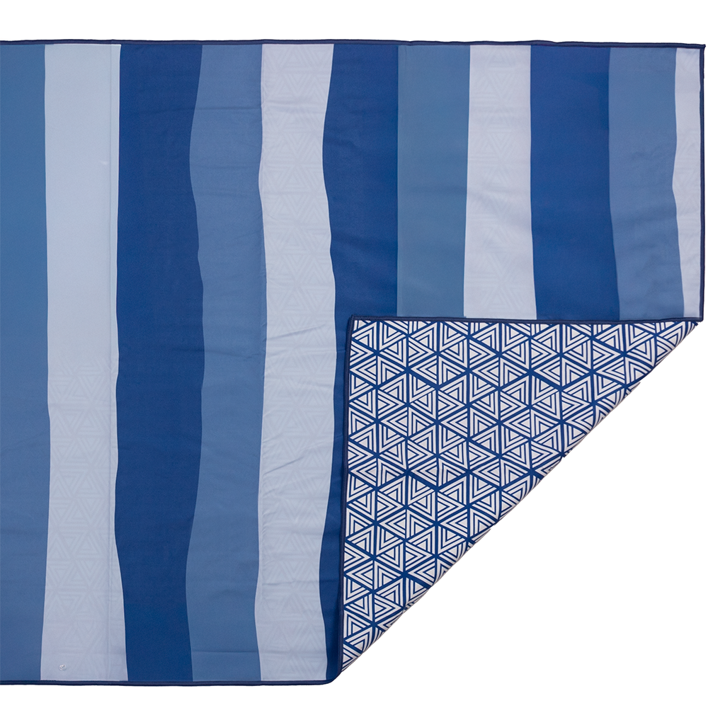 Toalla Playa Microfibra Reversible 85X163Cm Azul