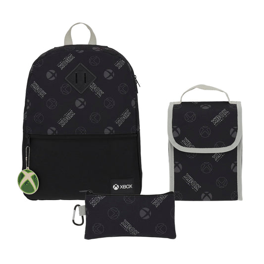 Pack 3 En 1 Mochila, Lonchera Y Estuche Xbox Negro