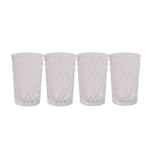 Set 4 vasos de vidrio 350 ml Azul petróleo - Tienda Copec